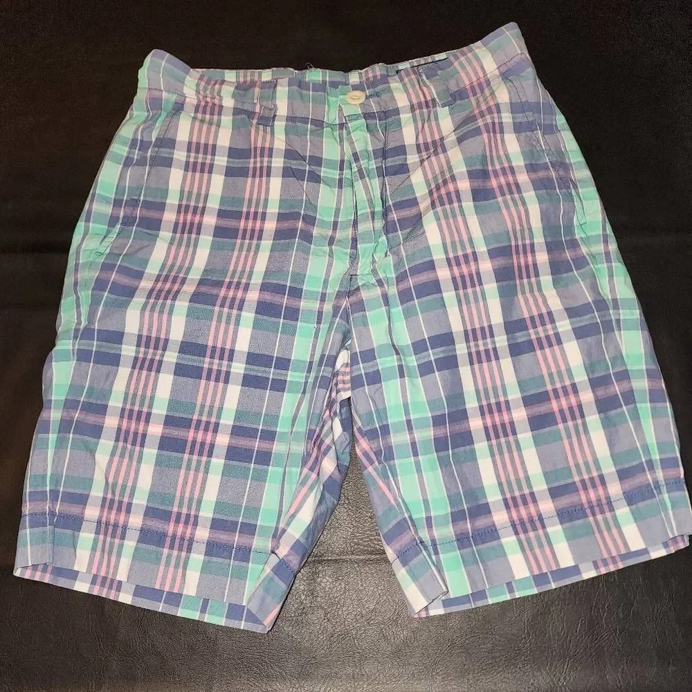 Vineyard Vines Mens‎ Pastel Plaid Breaker Shorts 28